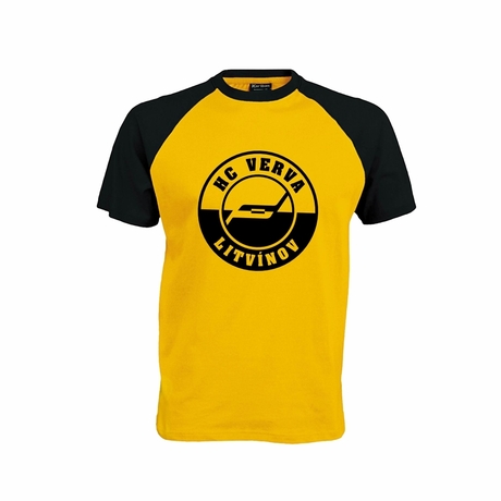Pánské triko žluté basic s logem